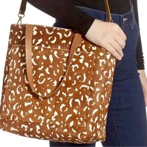 Madewell The Medium Transport Tote:  Printed Calf Hair Edition